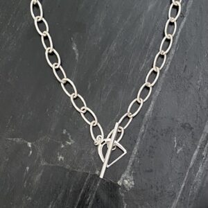 Marta Sterling Silver Large Oval Link Chain with Equestrian Toggle - Image 2