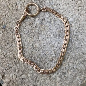 Antique Gold Filled Decorative Link Extender Chain with Large Bolt Ring - Image 3