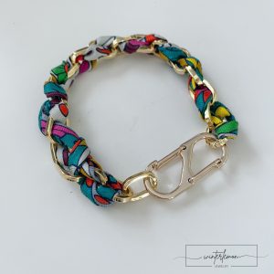 Esmae Woven Hermès Silk String Chain Link Bracelet - Image 3