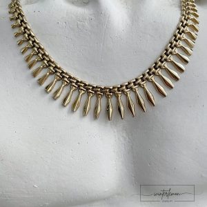 Cleo N°5 Vintage Vermeil Cleopatra Fringe Necklace - Image 4