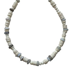 Elodie White/Cream Mixed Media Tie On Necklace - Image 2