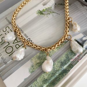 Linley Baroque Pearl Statement Necklace - Image 3