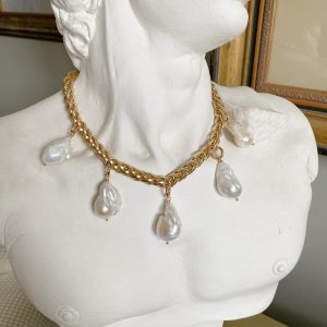 Linley Baroque Pearl Statement Necklace - Image 4