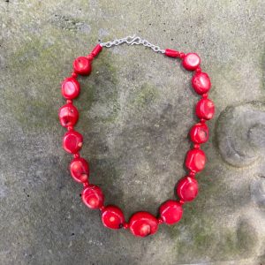 Mali Chunky Red Bamboo Coral Necklace