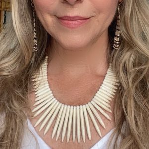 Sarita Magnesite Fringe Cleopatra Necklace