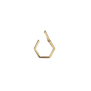 14k Octagonal Hinged Clasp Connector Charm Holder - Image 3